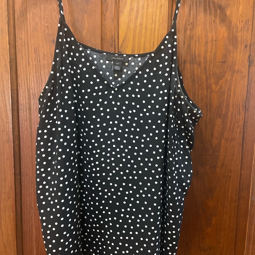 Halogen Black and White Polka Dot Camisole